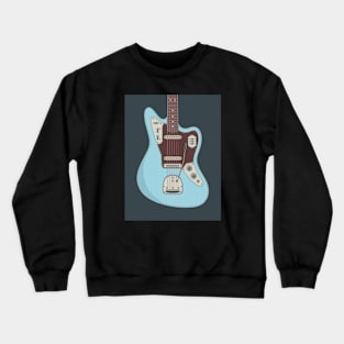 Daphne Blue Jag Guitar Crewneck Sweatshirt